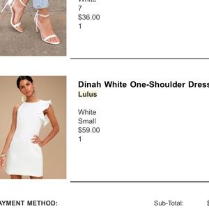 White one shoulder dress